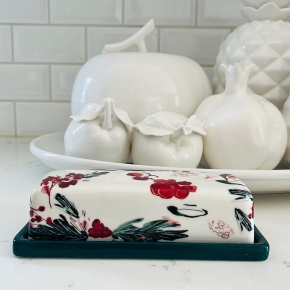 Anthropologie Dining Anthologie Holly And Pear Butter Dish Poshmark